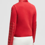 PADDED SNAKE-QUILTED COTTON CARDIGAN