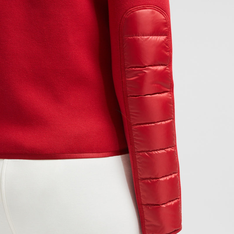 PADDED SNAKE-QUILTED COTTON CARDIGAN