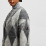 ARGYLE WOOL & MOHAIR CARDIGAN