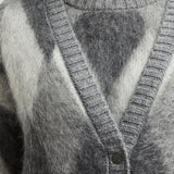 ARGYLE WOOL & MOHAIR CARDIGAN