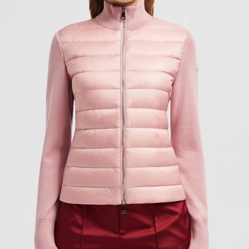 PADDED WOOL CARDIGAN