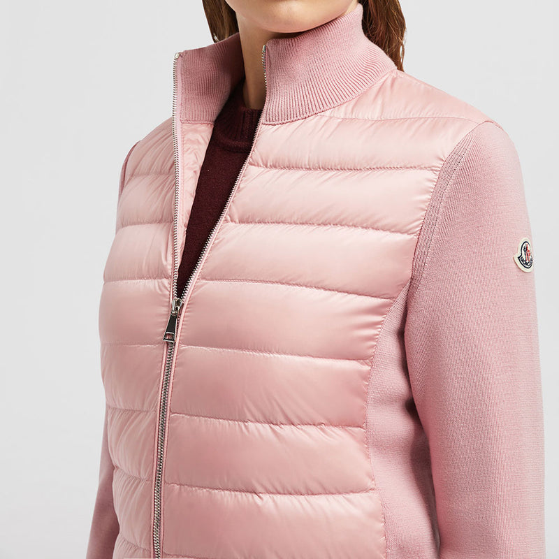 PADDED WOOL CARDIGAN