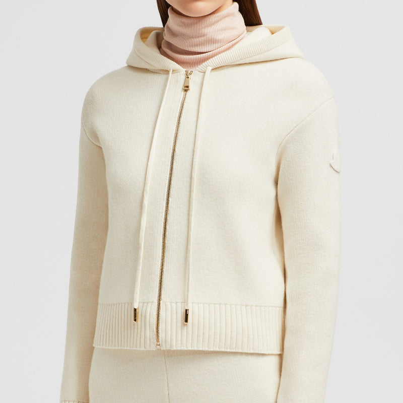WOOL & CASHMERE ZIP-UP HOODIE