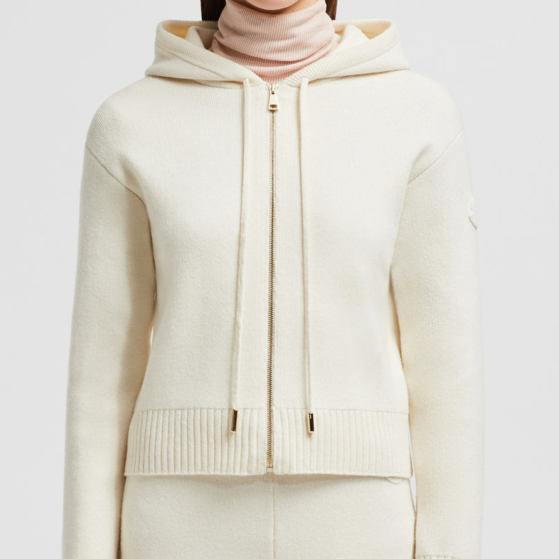 WOOL & CASHMERE ZIP-UP HOODIE