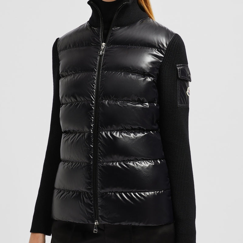 PADDED WOOL CARDIGAN