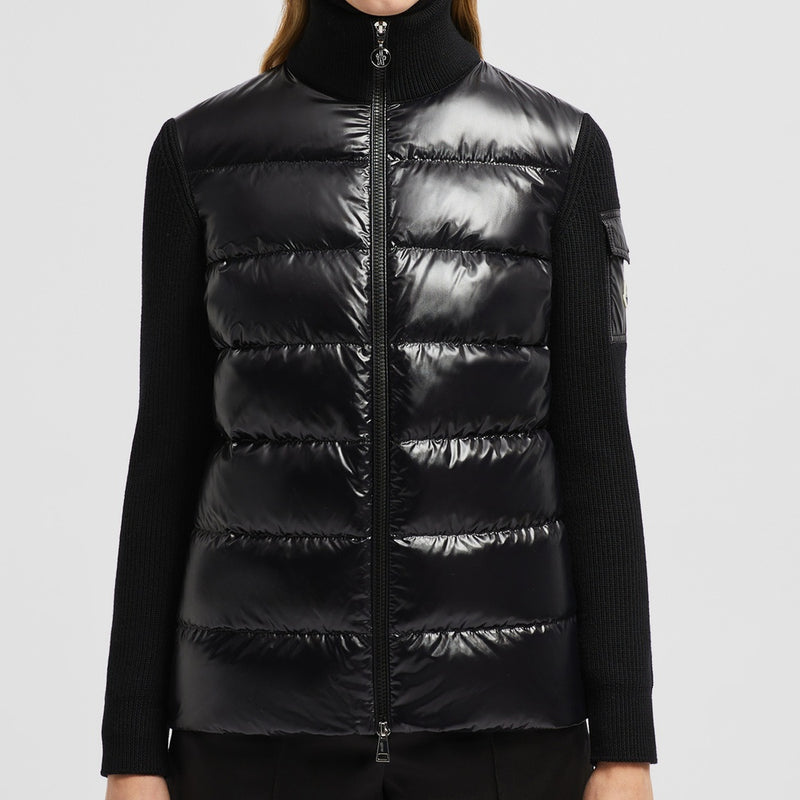 PADDED WOOL CARDIGAN