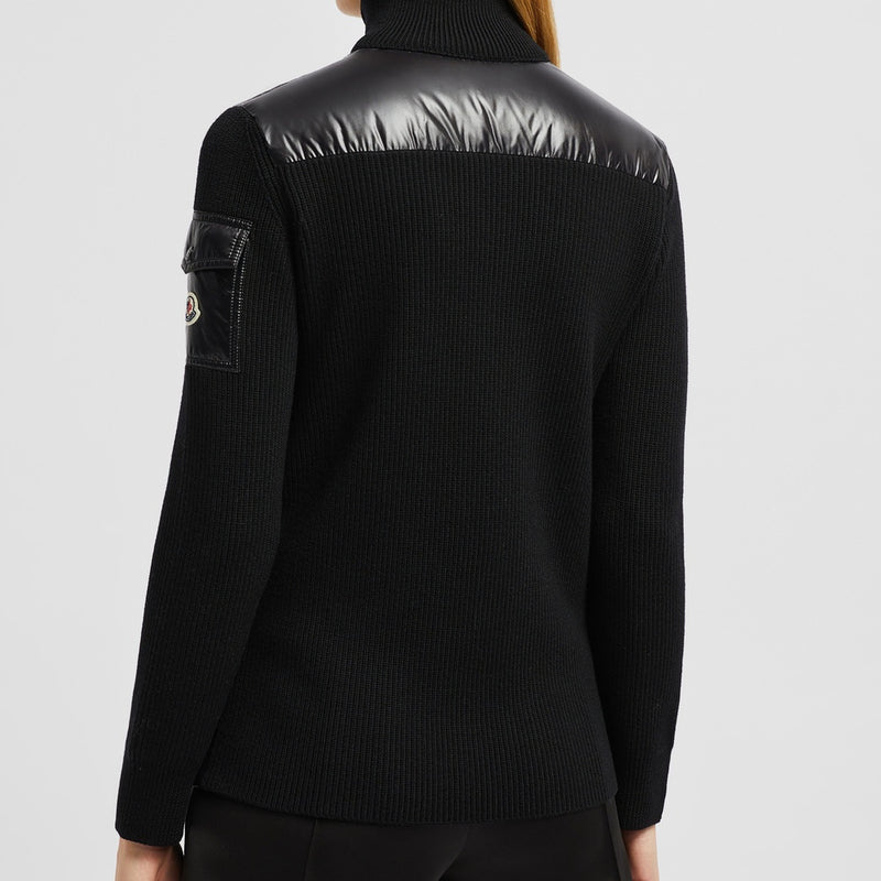 PADDED WOOL CARDIGAN