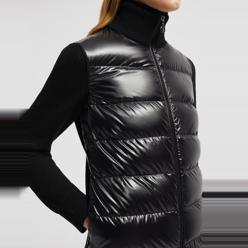 PADDED WOOL CARDIGAN