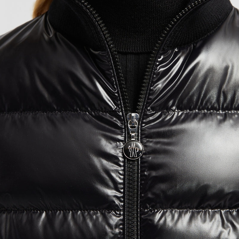 PADDED WOOL CARDIGAN