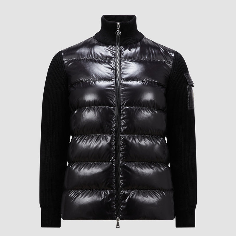 PADDED WOOL CARDIGAN