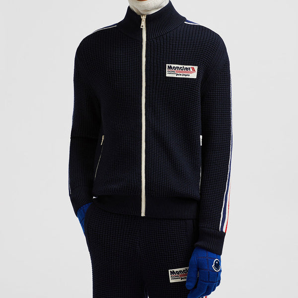 MONCLER X PALM ANGELS WOOL ZIP-UP SWEATSHIRT