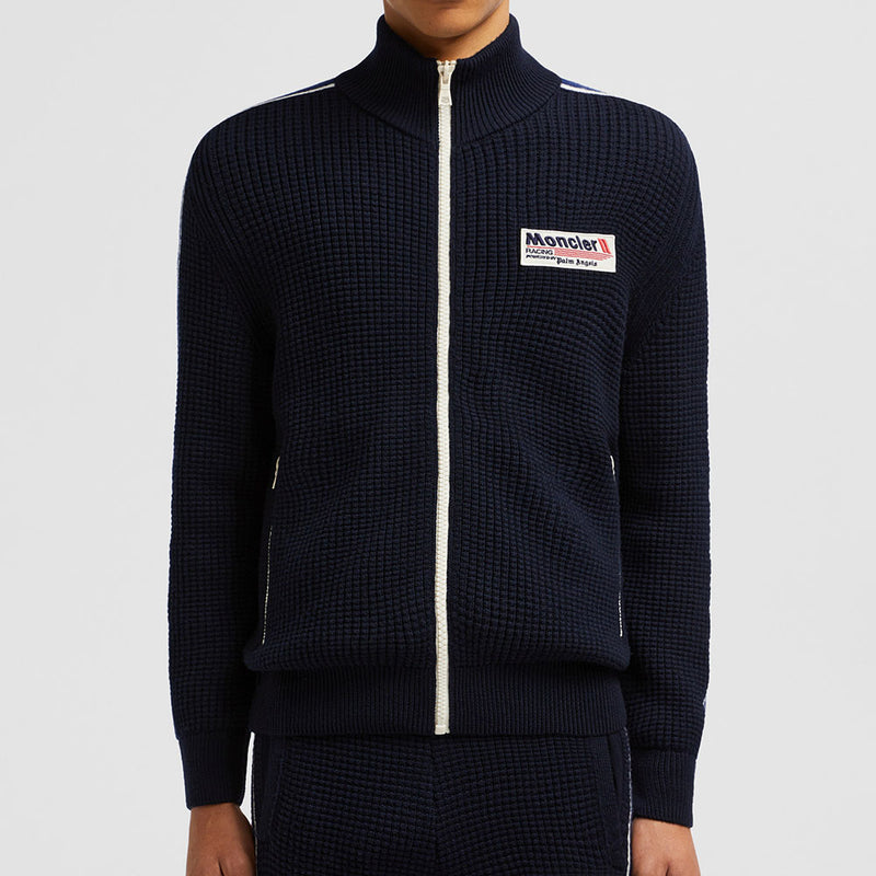 MONCLER X PALM ANGELS WOOL ZIP-UP SWEATSHIRT