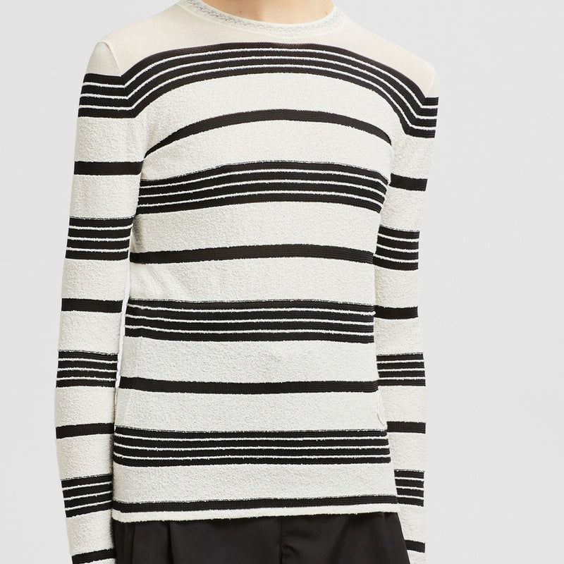 STRIPED BOUCLÉ JUMPER
