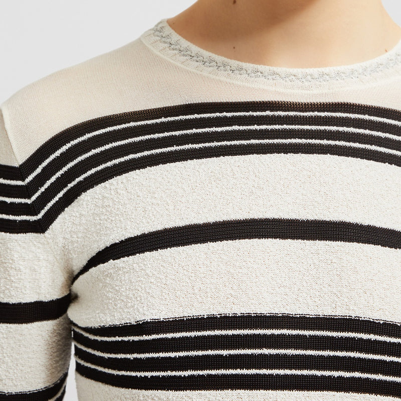 STRIPED BOUCLÉ JUMPER