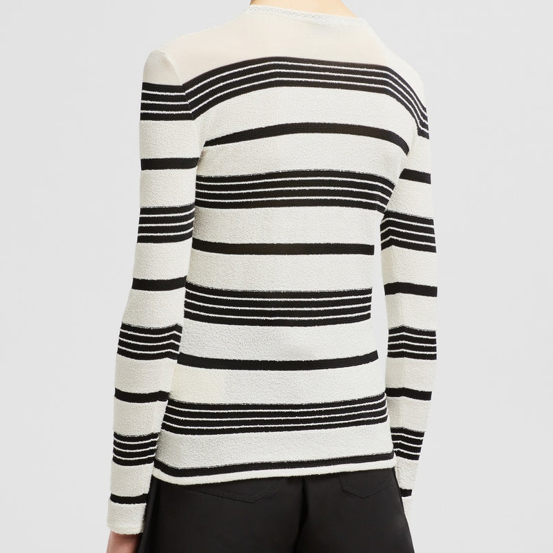 STRIPED BOUCLÉ JUMPER