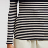 STRIPED WOOL POLO NECK JUMPER