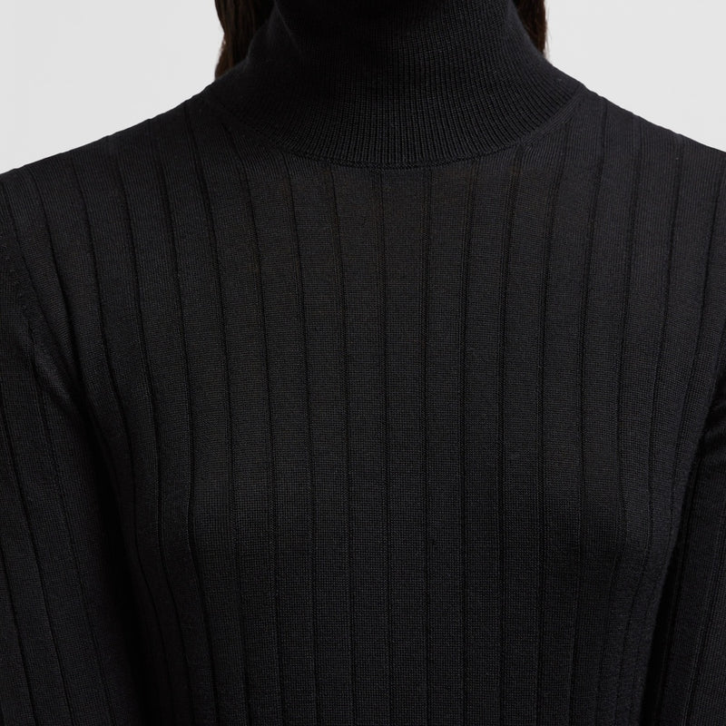 WOOL & CASHMERE POLO NECK JUMPER