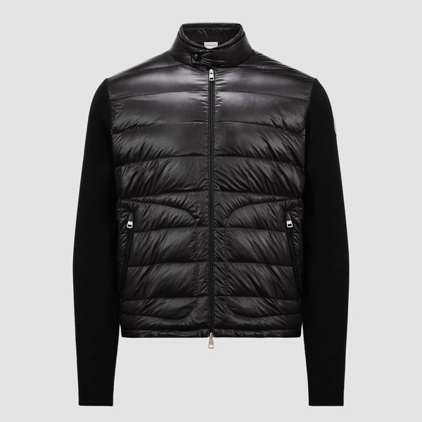 PADDED WOOL ZIP-UP CARDIGAN