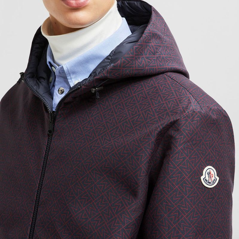 MONOGRAM GUERY REVERSIBLE HOODED SHORT DOWN JACKET