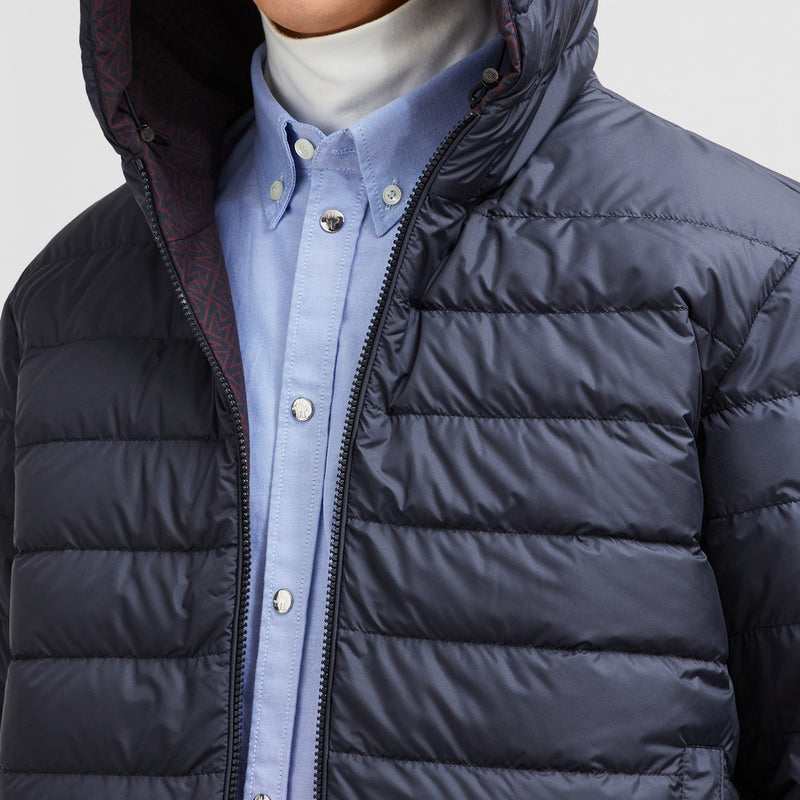 MONOGRAM GUERY REVERSIBLE HOODED SHORT DOWN JACKET