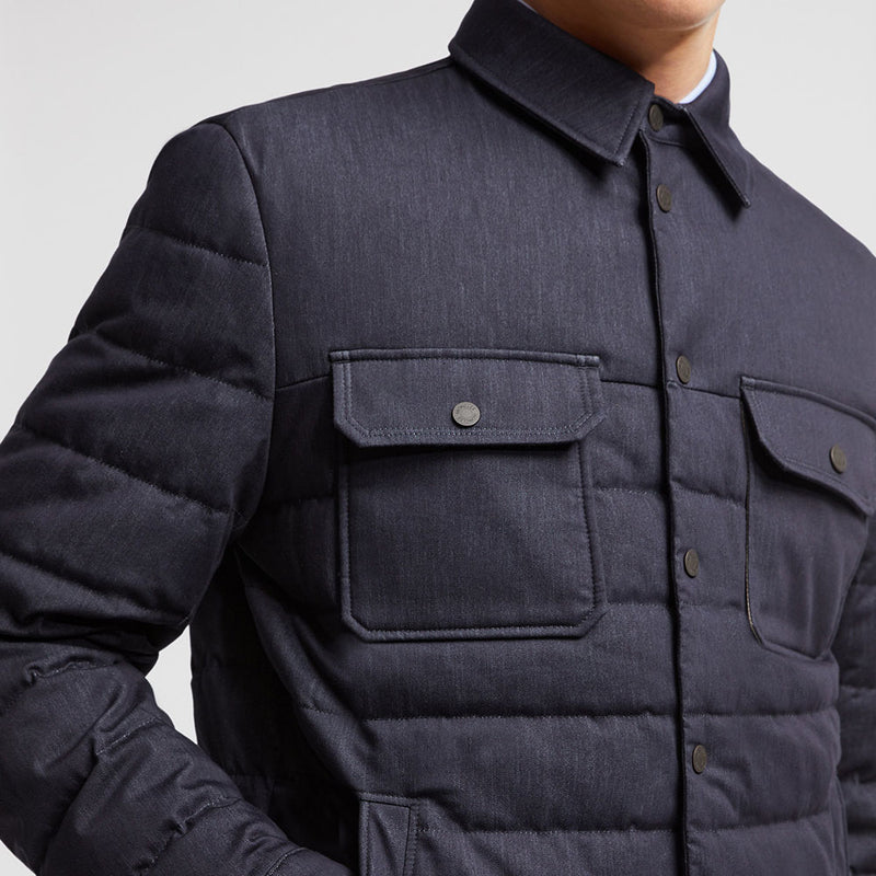 MIRMANDIX CHAMBRAY DOWN SHIRT JACKET