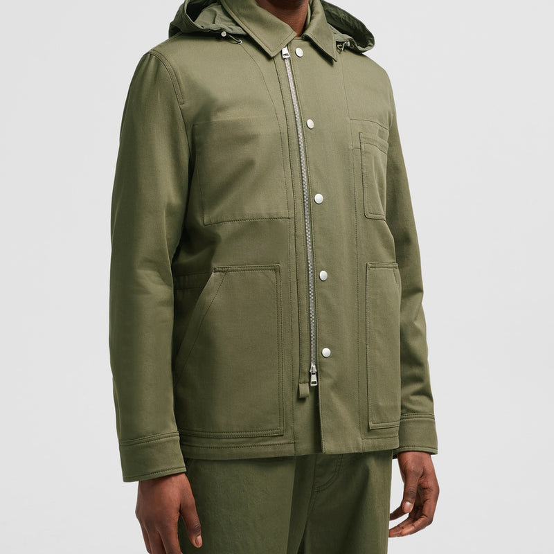 GUERLEDAN HOODED COTTON SHIRT JACKET