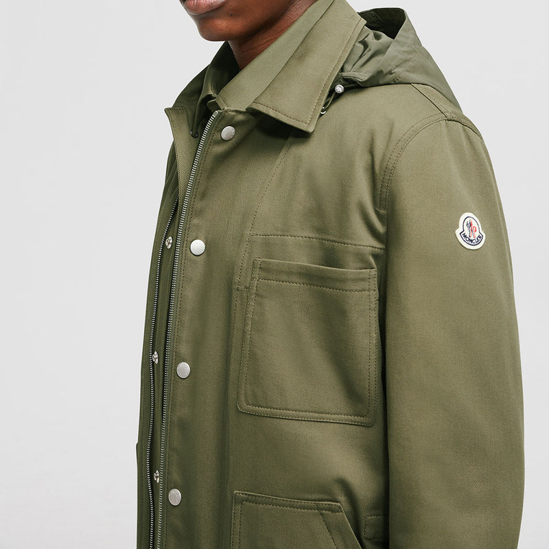 GUERLEDAN HOODED COTTON SHIRT JACKET