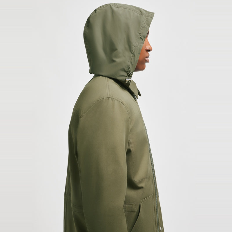 GUERLEDAN HOODED COTTON SHIRT JACKET
