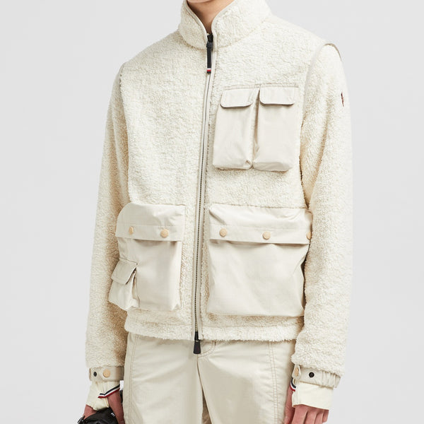 PADDED TEDDY ZIP-UP SWEATSHIRT