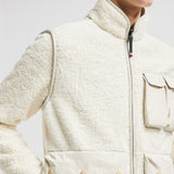 PADDED TEDDY ZIP-UP SWEATSHIRT