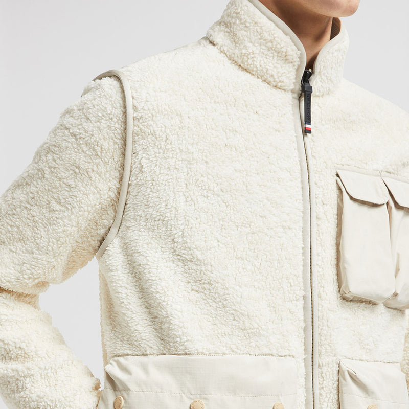 PADDED TEDDY ZIP-UP SWEATSHIRT
