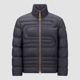 XIAOHAI SNAKE-QUILTED DENIM SHORT DOWN JACKET