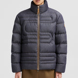 XIAOHAI SNAKE-QUILTED DENIM SHORT DOWN JACKET