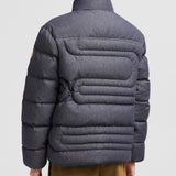 XIAOHAI SNAKE-QUILTED DENIM SHORT DOWN JACKET
