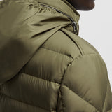 FUCIADE HOODED MID-LENGTH DOWN JACKET