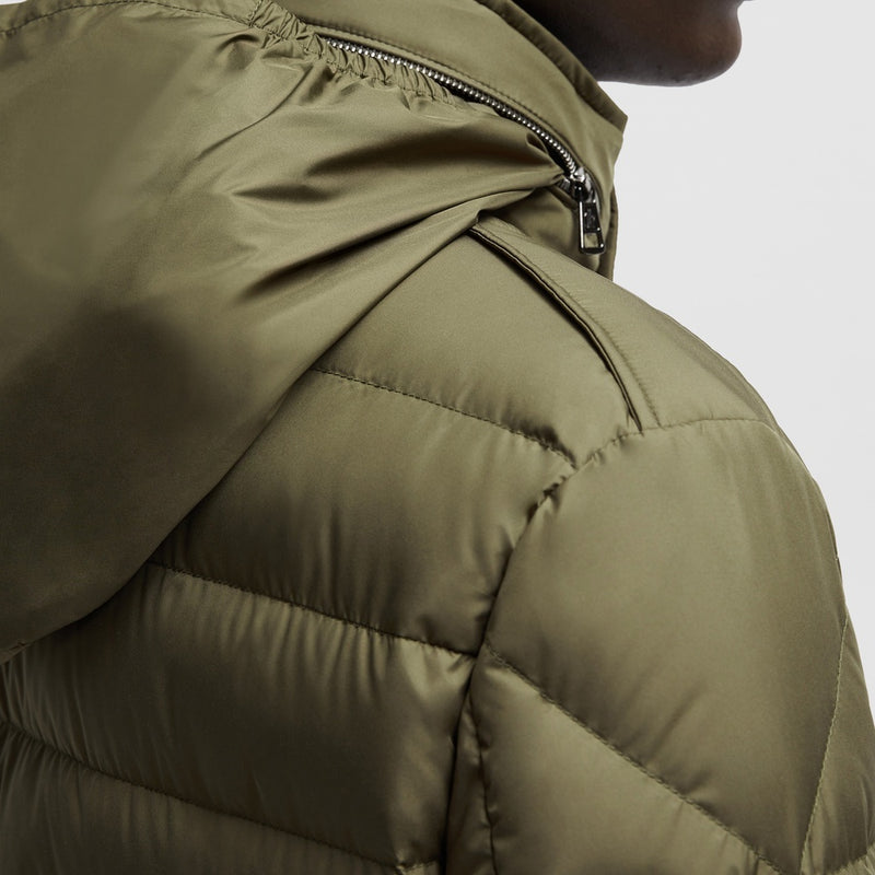 FUCIADE HOODED MID-LENGTH DOWN JACKET