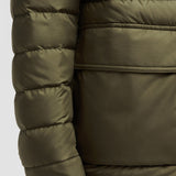 FUCIADE HOODED MID-LENGTH DOWN JACKET