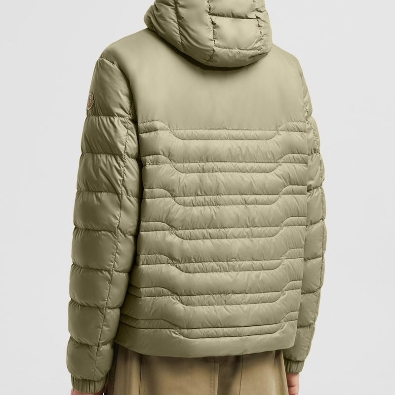 ALESO HOODED GEOMETRIC-QUILTED SHORT DOWN JACKET