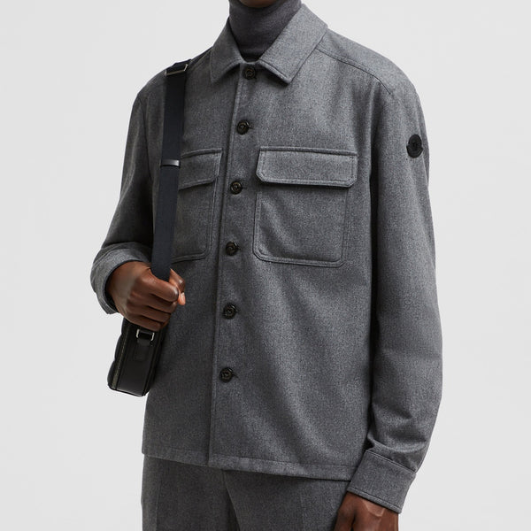 CASHMERE BLEND SHIRT JACKET