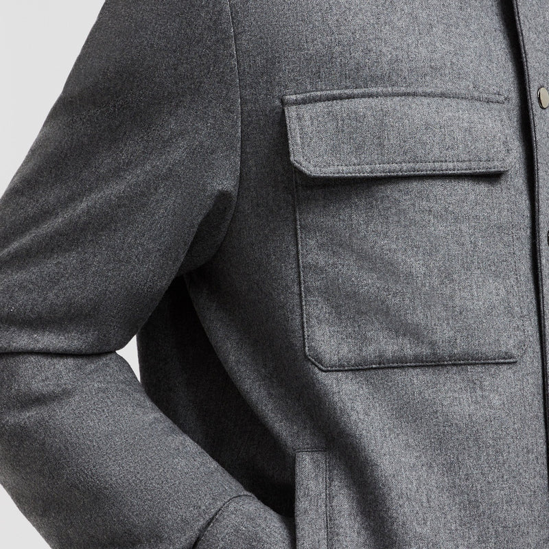 LARRIBET CASHMERE DOWN SHIRT JACKET