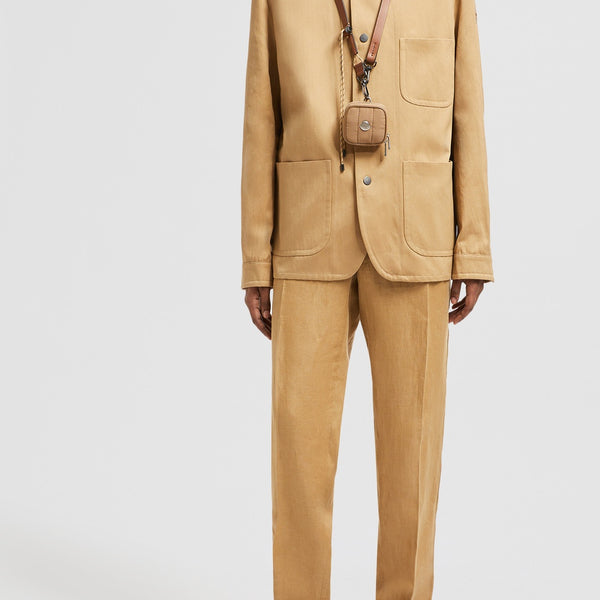 JOUERE COTTON & LINEN SHIRT JACKET
