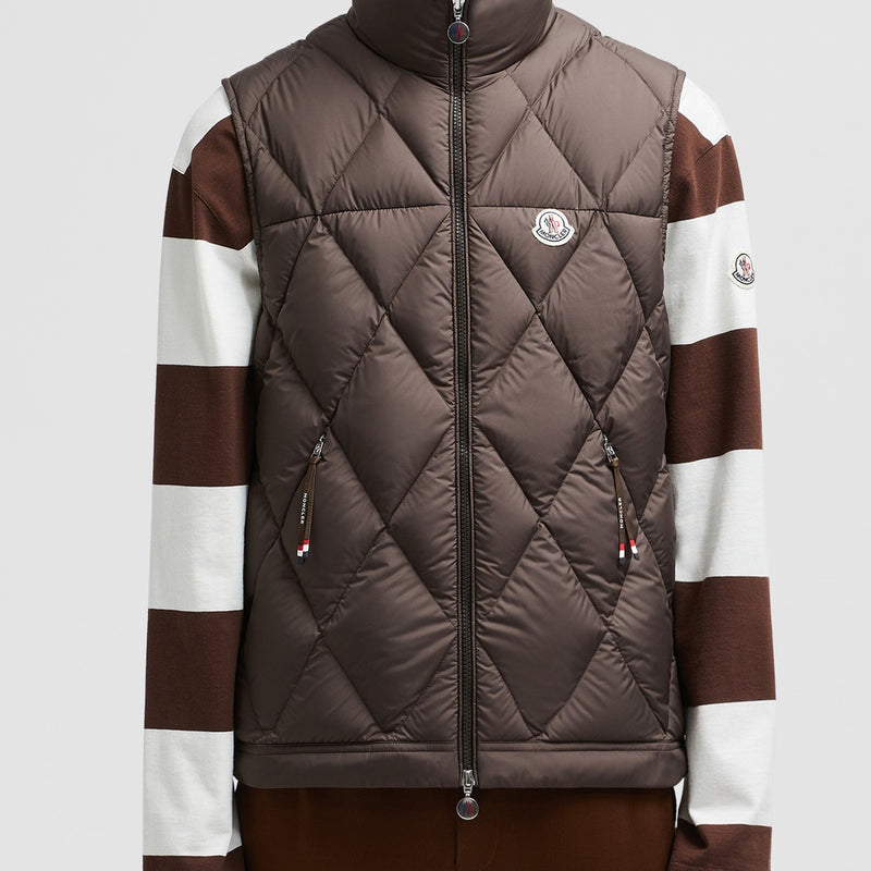 AROULA HOODED DIAMOND-QUILTED DOWN GILET
