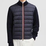 PADDED COTTON ZIP-UP CARDIGAN