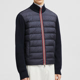 PADDED COTTON ZIP-UP CARDIGAN