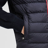 PADDED COTTON ZIP-UP CARDIGAN