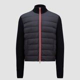 PADDED COTTON ZIP-UP CARDIGAN