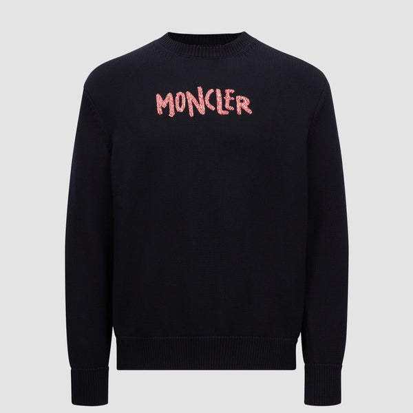 EMBROIDERED BI-COLOUR LOGO COTTON JUMPER