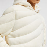 MOUNTAIN-QUILTED PADDED WOOL HOODIE