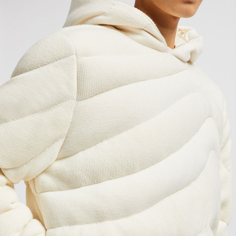 MOUNTAIN-QUILTED PADDED WOOL HOODIE