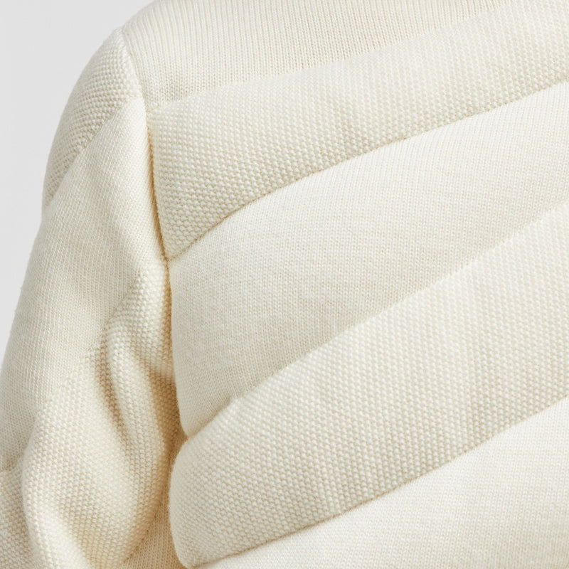 MOUNTAIN-QUILTED PADDED WOOL HOODIE